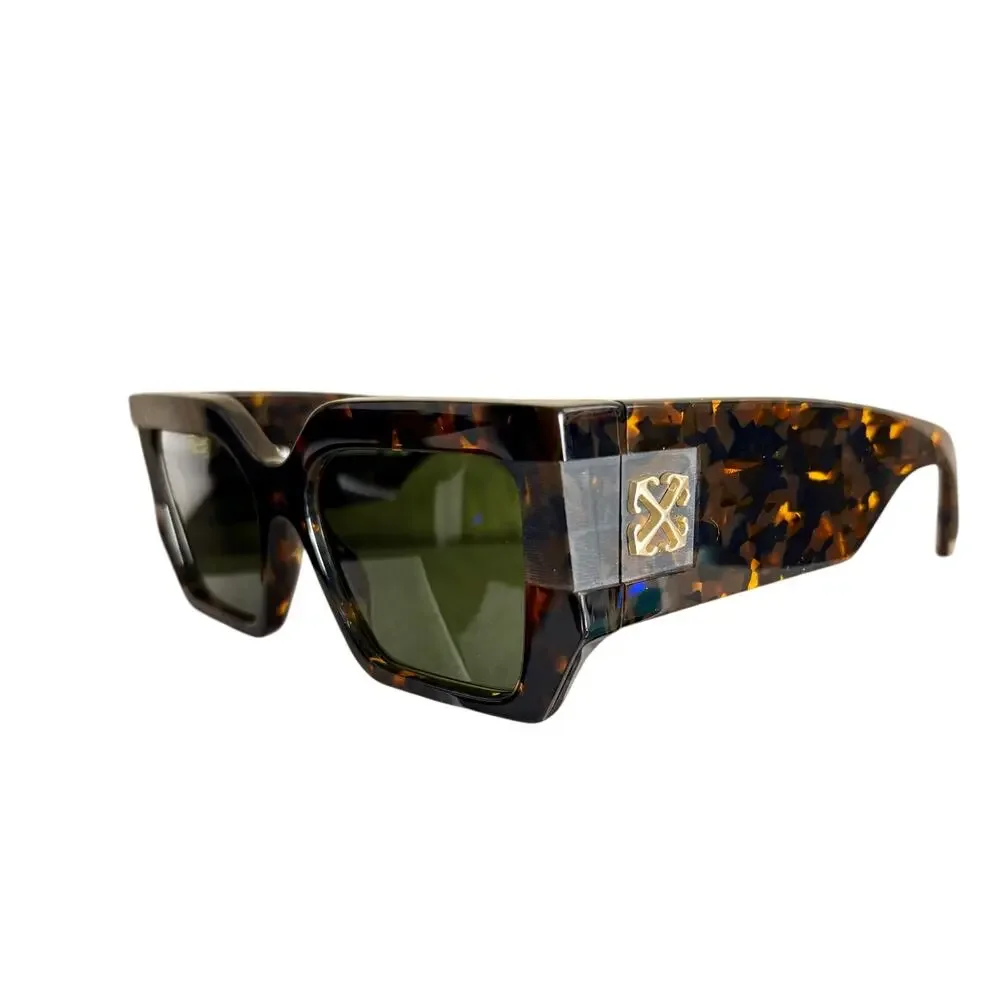 NEW Off-White Unisex Sunglasses - Dover, Havana Green. - Picture 2 of 8